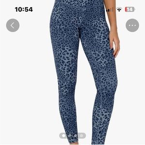 Blue Leopard Print Leggings